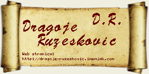 Dragoje Ružesković vizit kartica